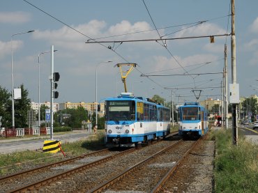 Tramvajová jednokolejka - Ostrava ul. Výškovická